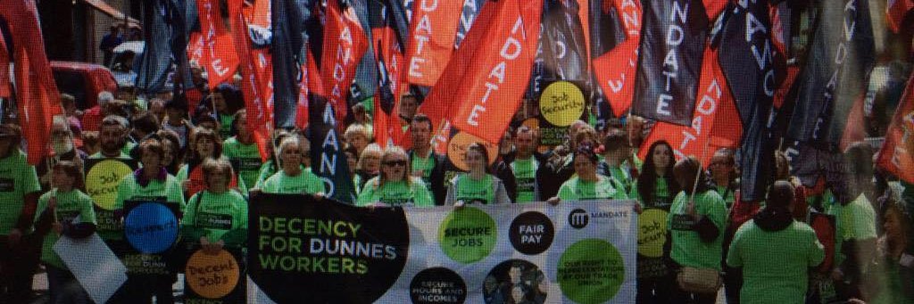 Dunnes Workers banner