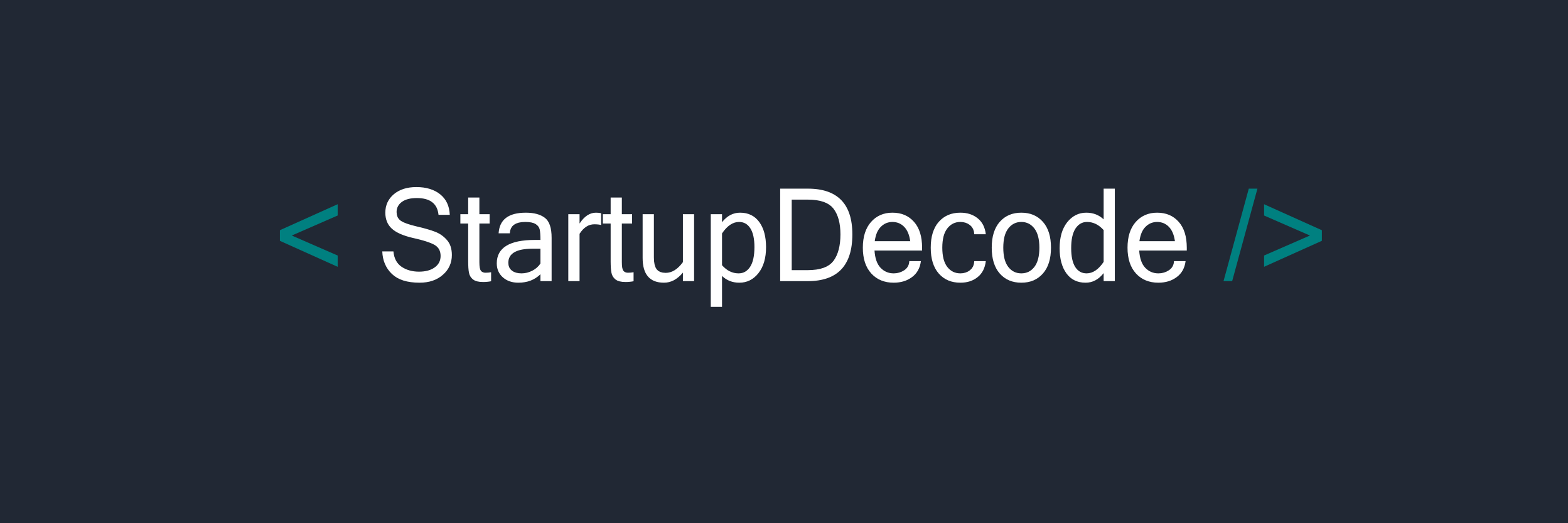 StartupDecode banner