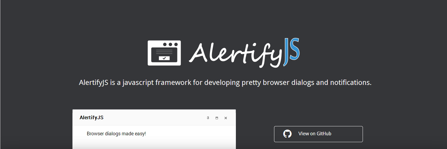 alertifyjs's profile banner image