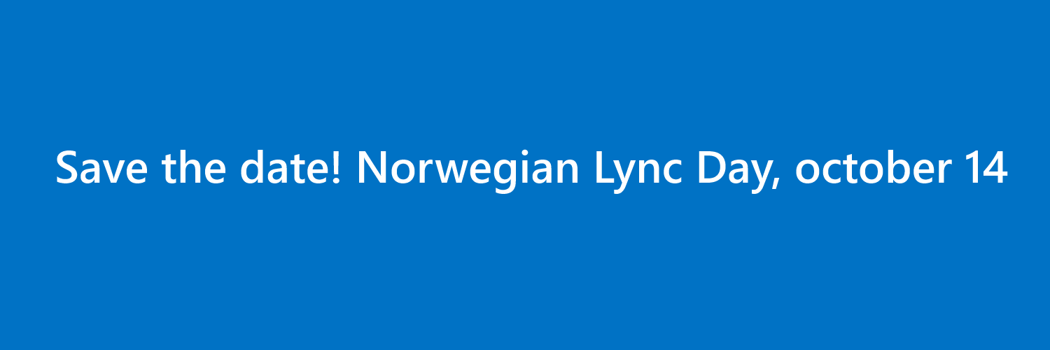 Norwegian Lync Day banner