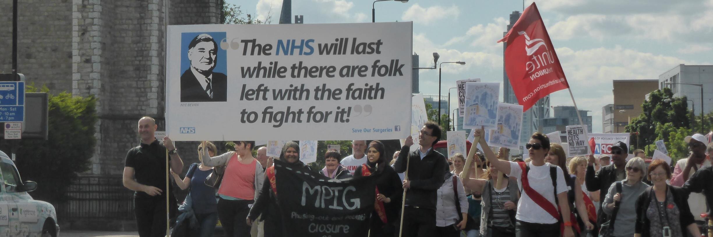 Save our surgeries banner