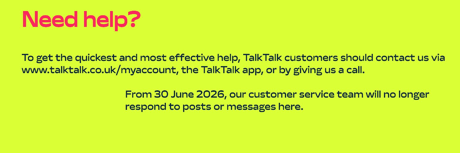 TalkTalk's profile banner image