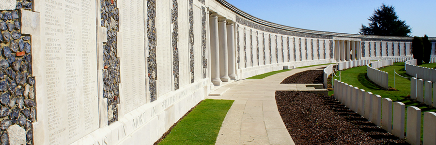 In the footsteps banner