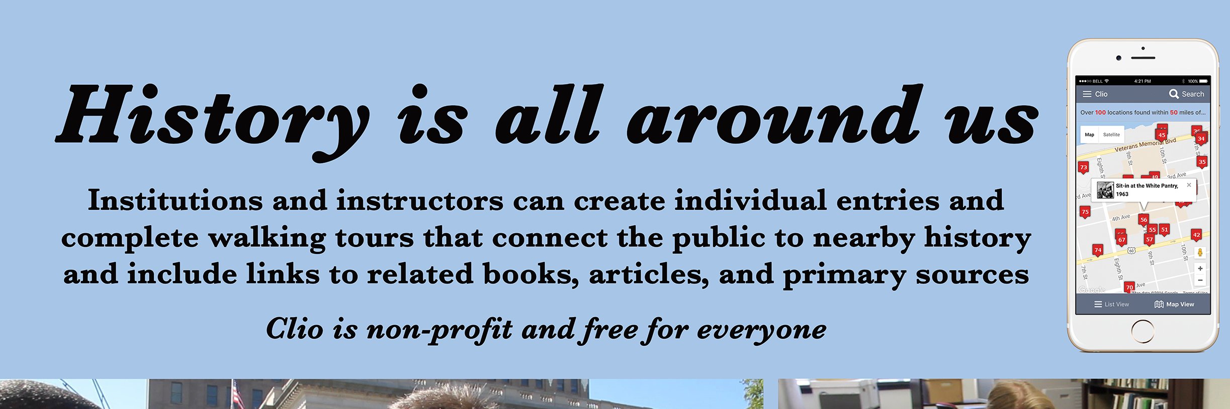 Clio - Discover History and Culture Near You banner