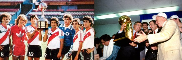 De River y Celtics como Auerbach y Labruna banner