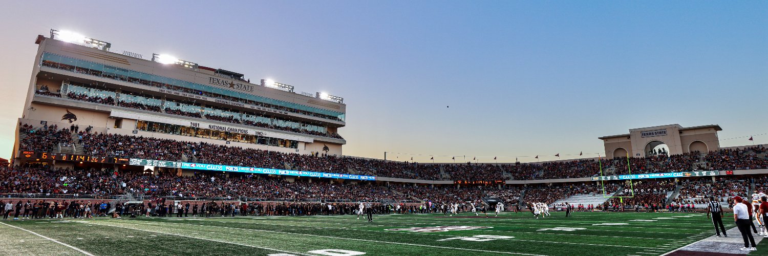 Texas State Football's banner