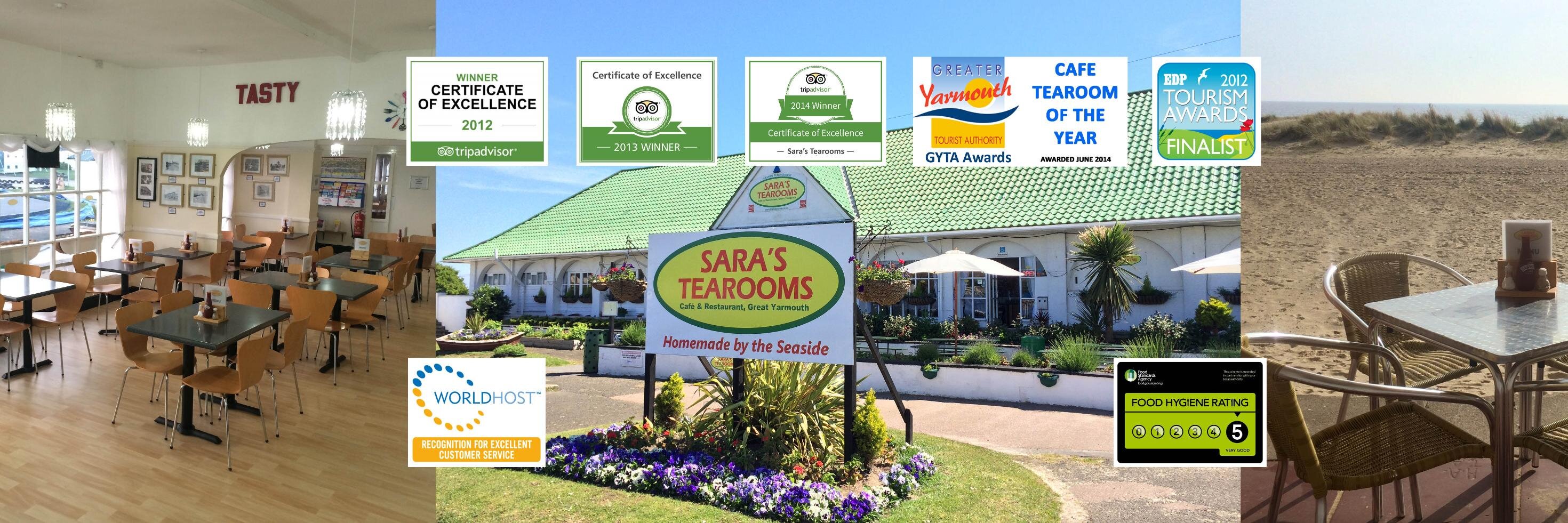Saras Tearooms banner