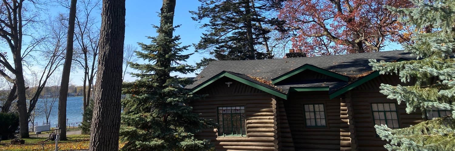 Log Cabin Lady banner