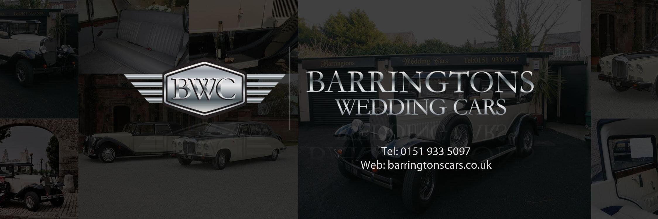 Barringtons Wedding Cars Liverpool Wirral banner