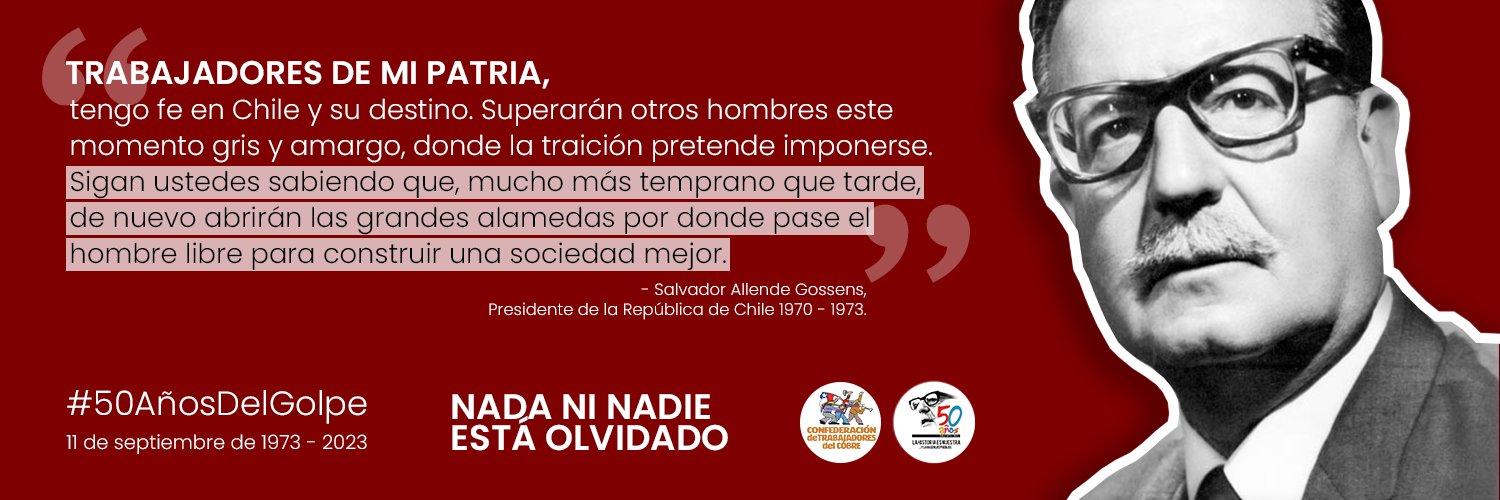 Confederación de Trabajadores del Cobre #CTC banner