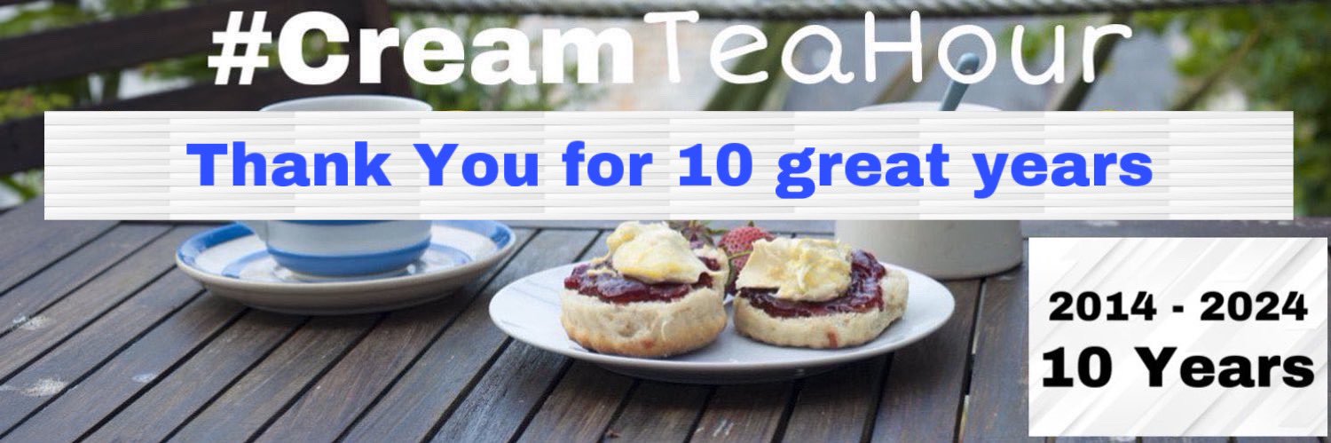 #CreamTeaHour 2014 - 2024 banner