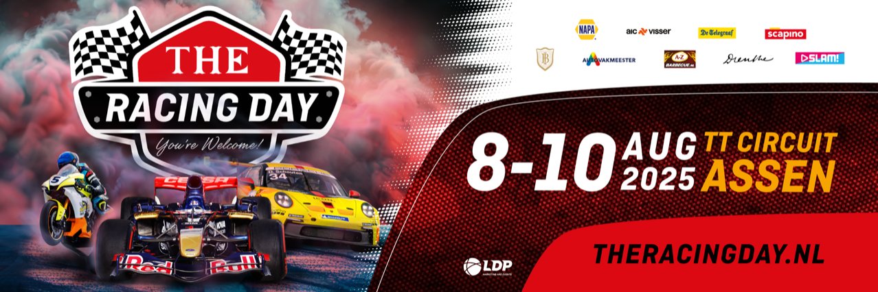 The Racing Day banner