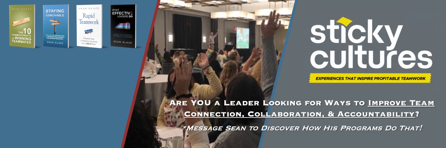 Sean Glaze - Team Building & Leadership Speaker banner