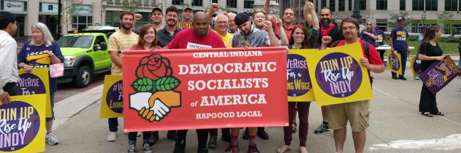 Central Indiana DSA 🌹 banner