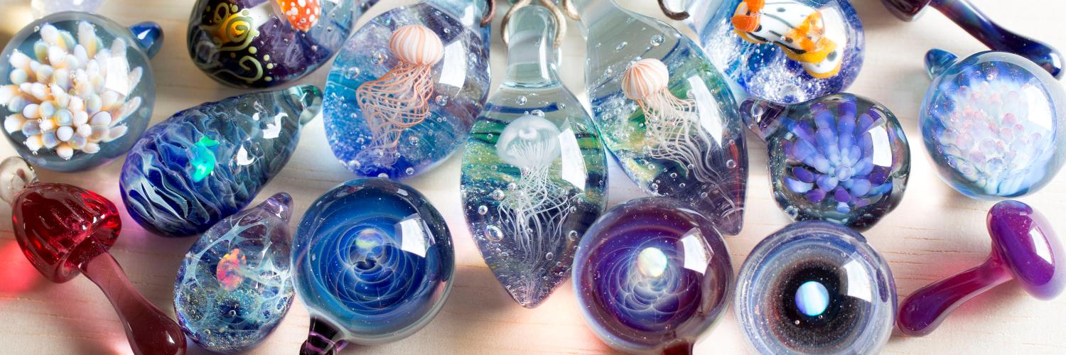 きのこだま KINOKODAMA Lampworks banner
