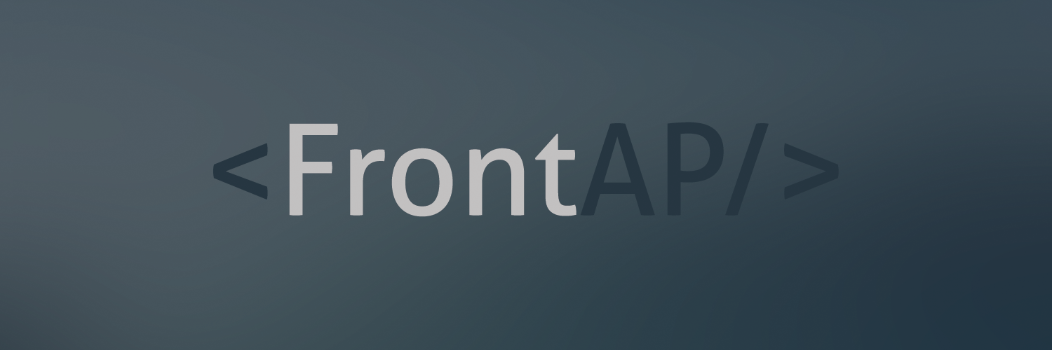 FrontAPI banner