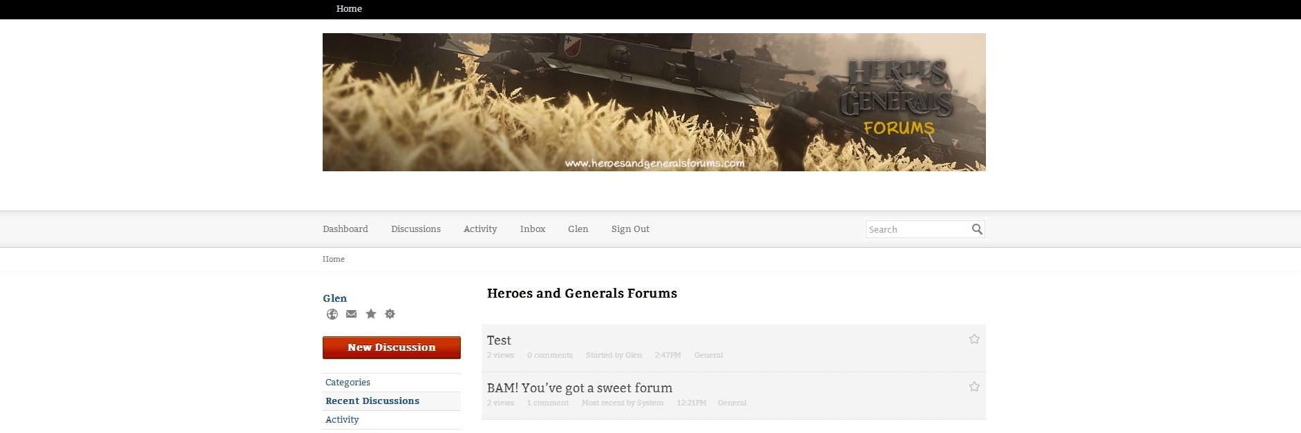 HGForums's profile banner image