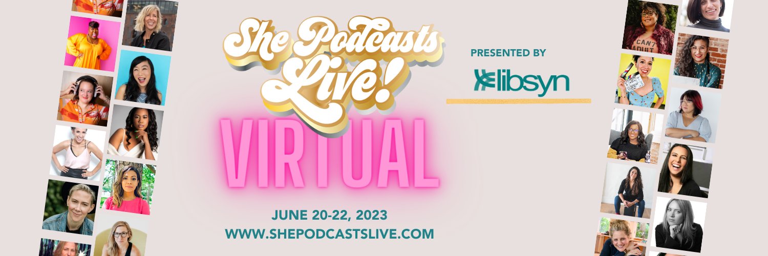 She Podcasts #shepodcasts banner