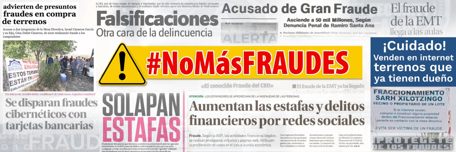NoMasFraudesMX's profile banner image