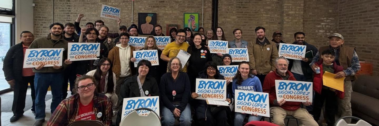 Byron Sigcho Lopez for Congress IL-04 banner
