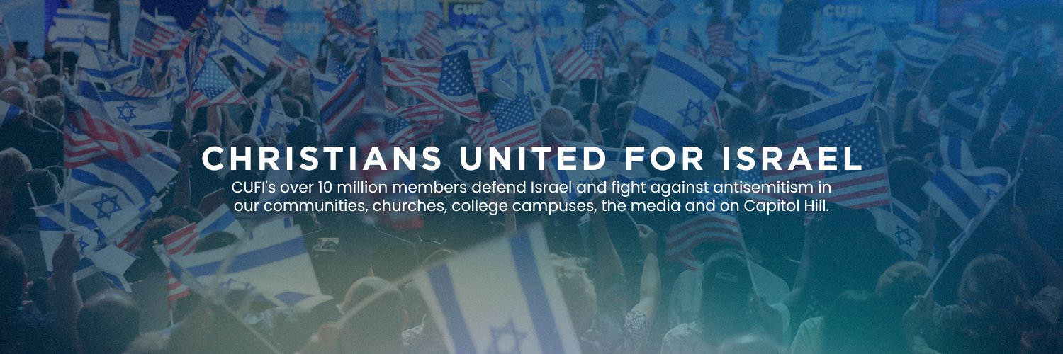 Christians United for Israel's banner