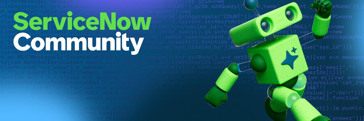 ServiceNow Community's banner