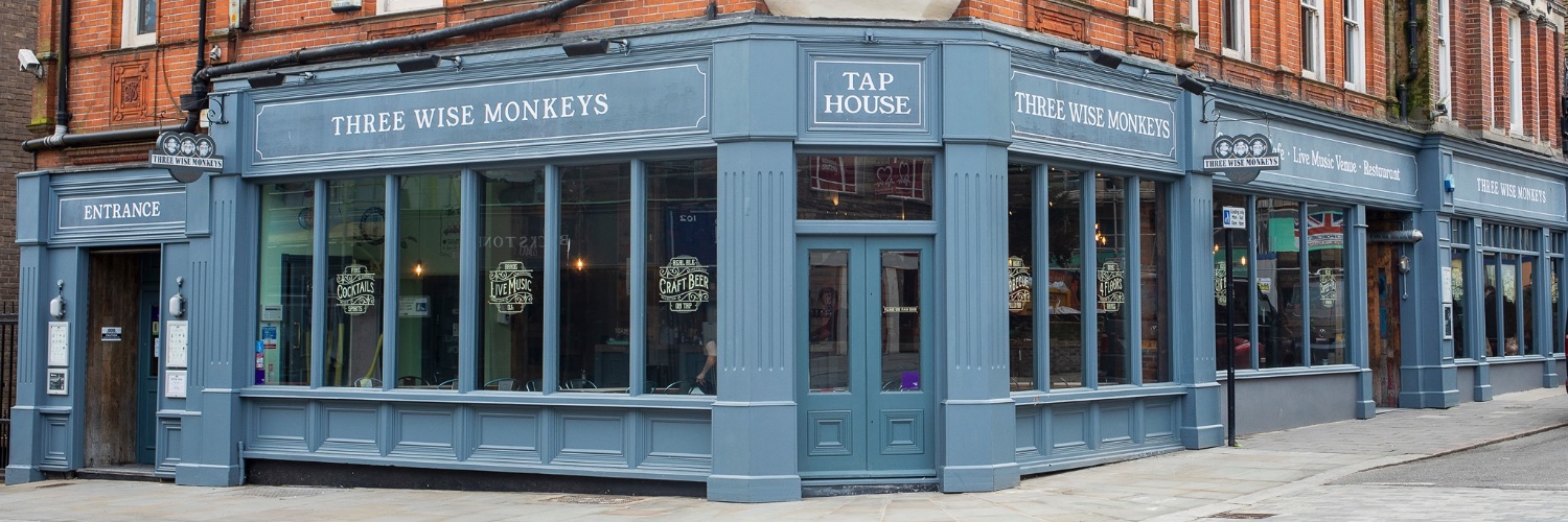 Three Wise Monkeys Colchester banner