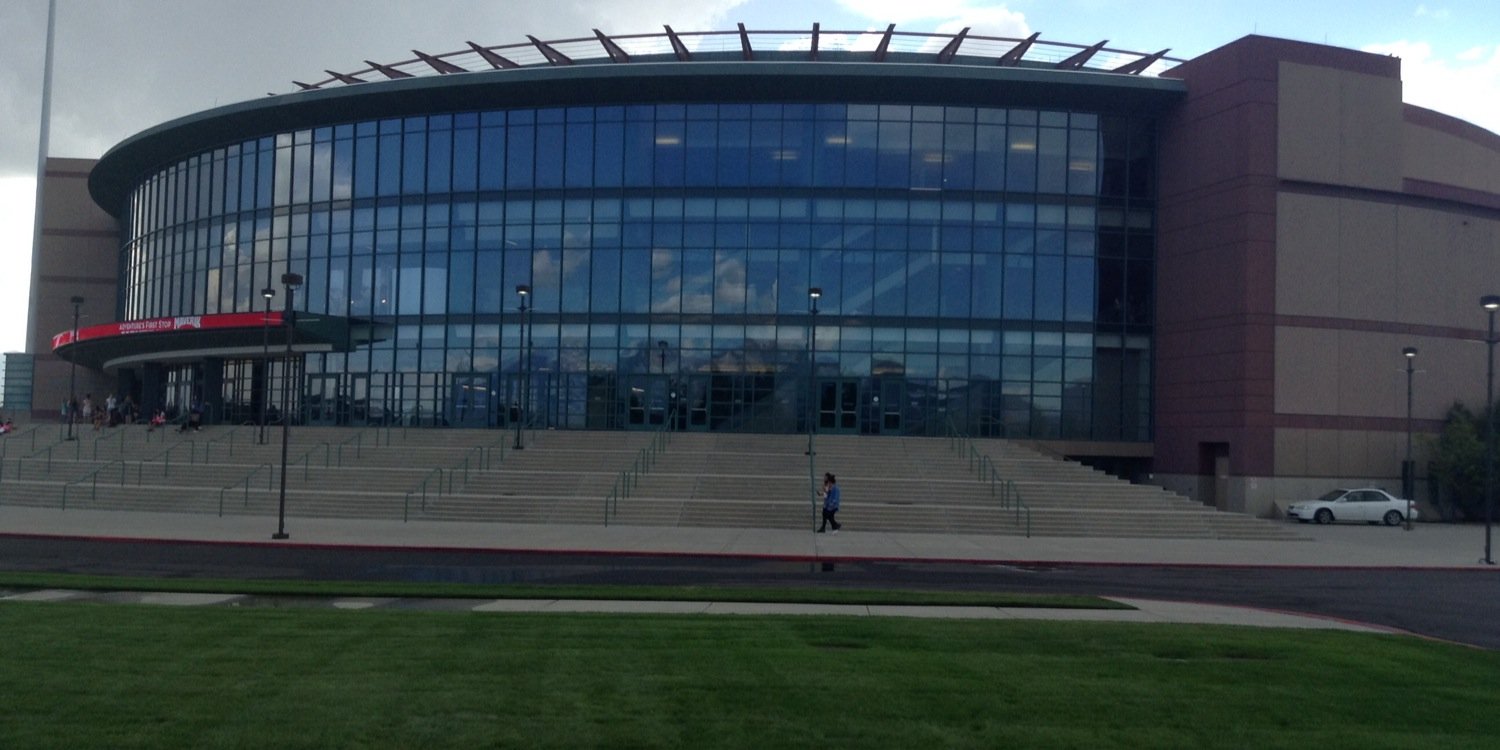 Maverik Center banner