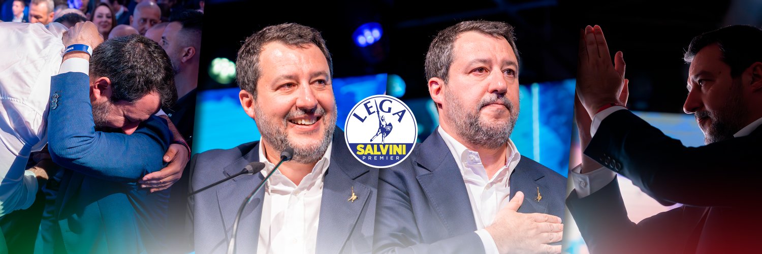 Matteo Salvini's banner
