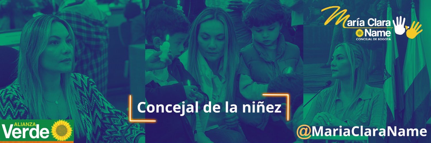 María Clara Name R 🙌🏻💚 Concejal de Bogotá banner