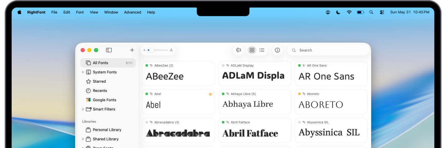 RightFontApp's profile banner image