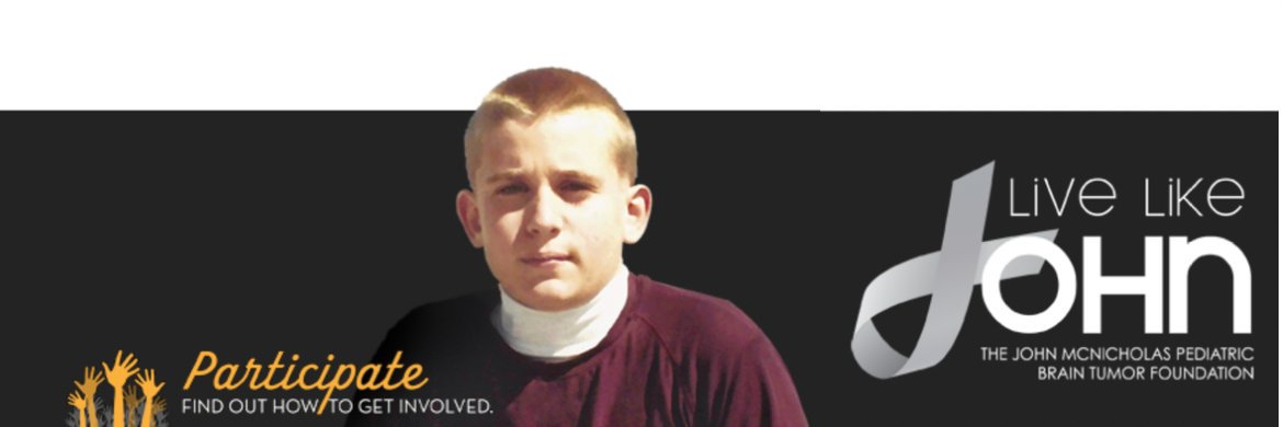 Live Like John Pediatric Brain Tumor Foundation banner