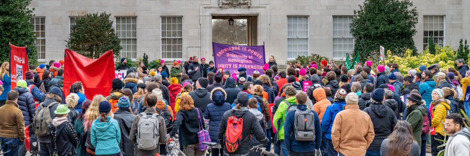 University of Nottingham UCU branch's banner