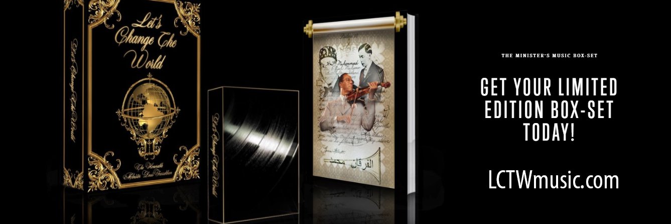 THE HONORABLE MINISTER LOUIS FARRAKHAN's banner