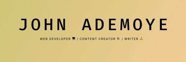 AdemoyeJohn Profile Banner