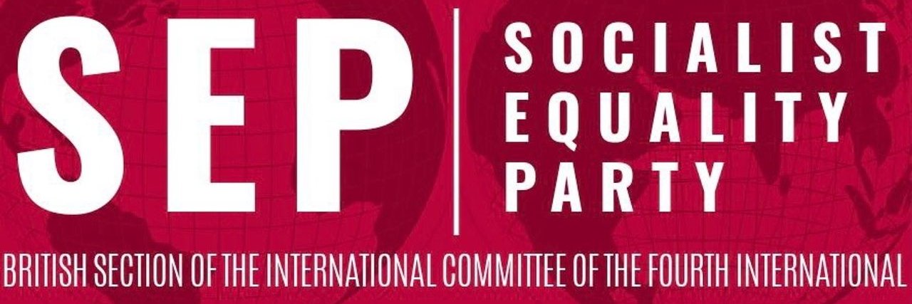 Socialist Equality Party (Britain) banner