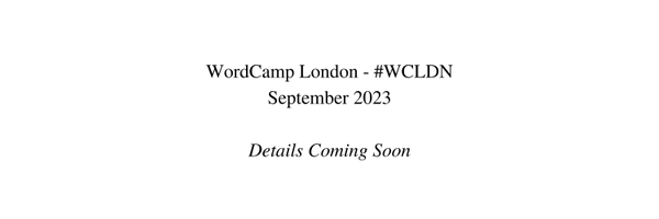 WordCampLondon Profile Banner