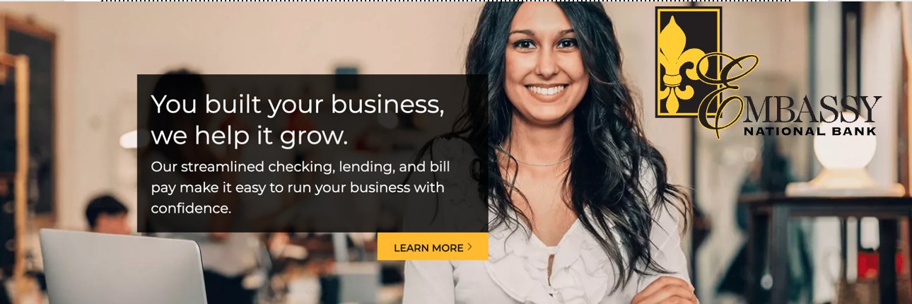 Embassy National Bank banner