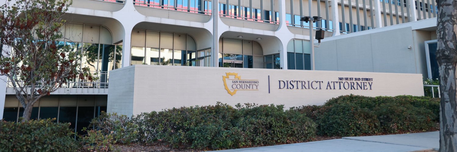 San Bernardino County District Attorney's Office banner