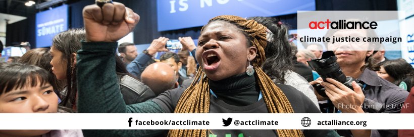 ACT Now for Climate Justice banner