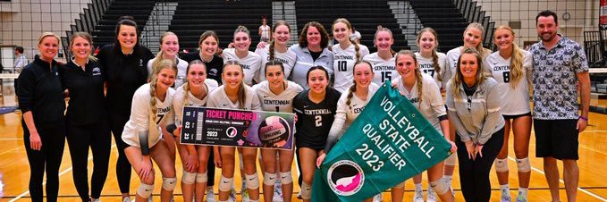 Centennial Volleyball banner