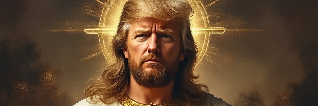 Trump God banner