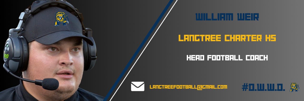 Coach Will Weir 🦁 🏈 banner