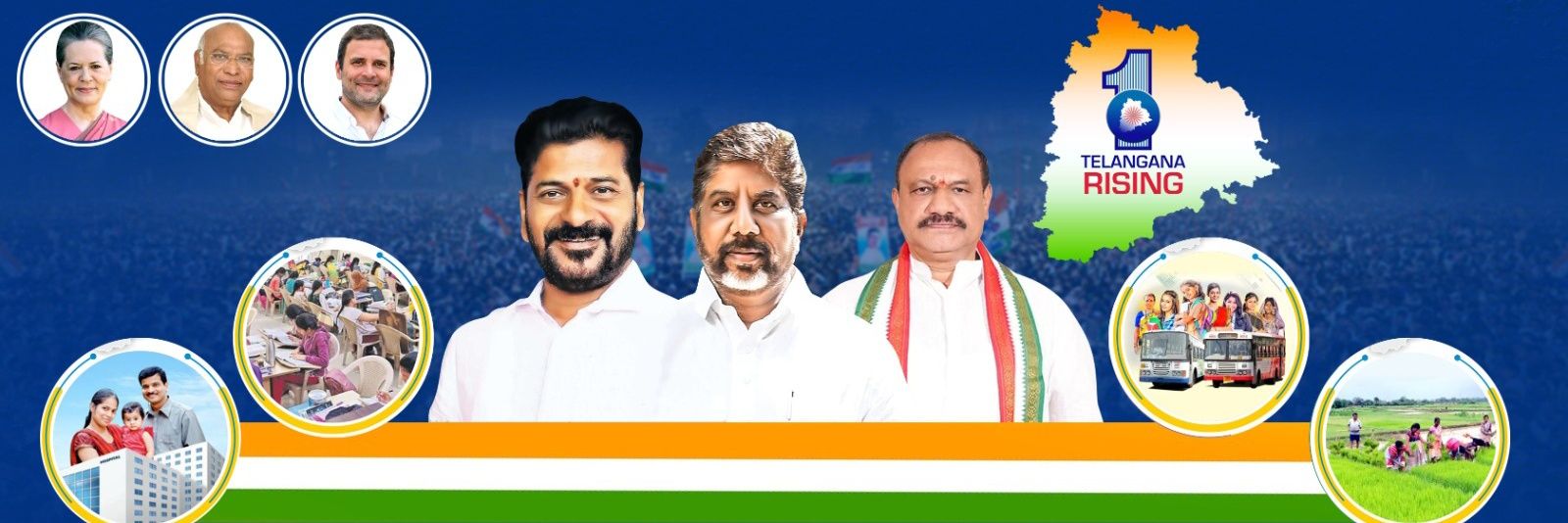 Telangana Congress's banner