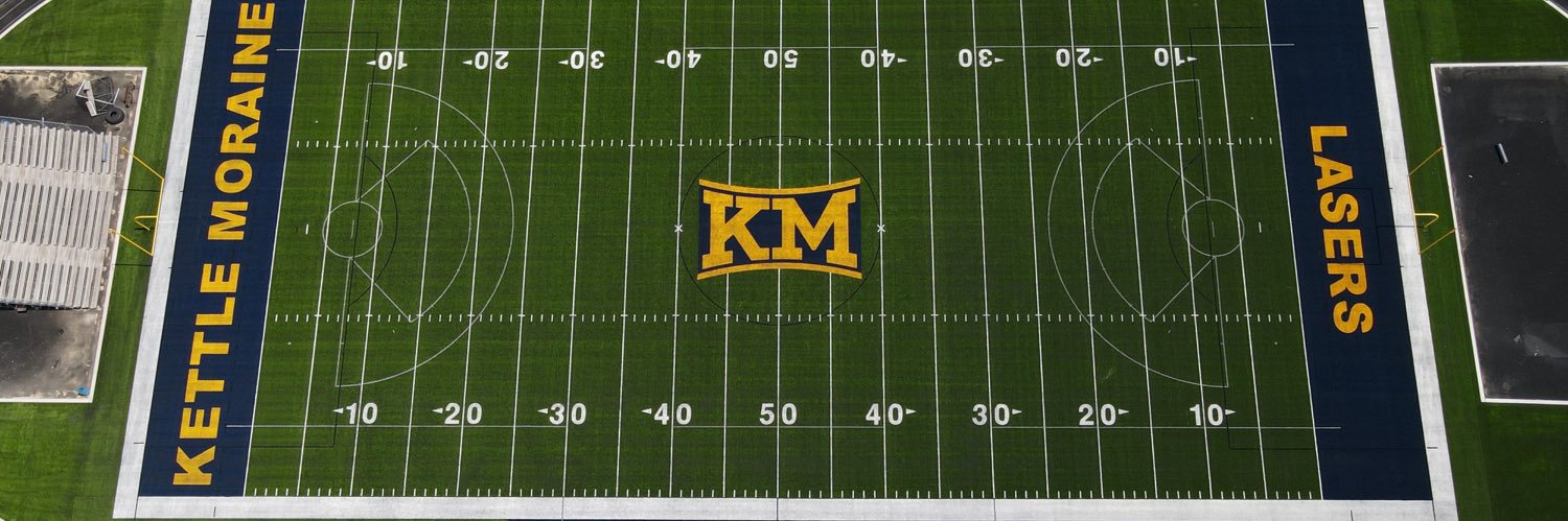 KM Laser Football banner