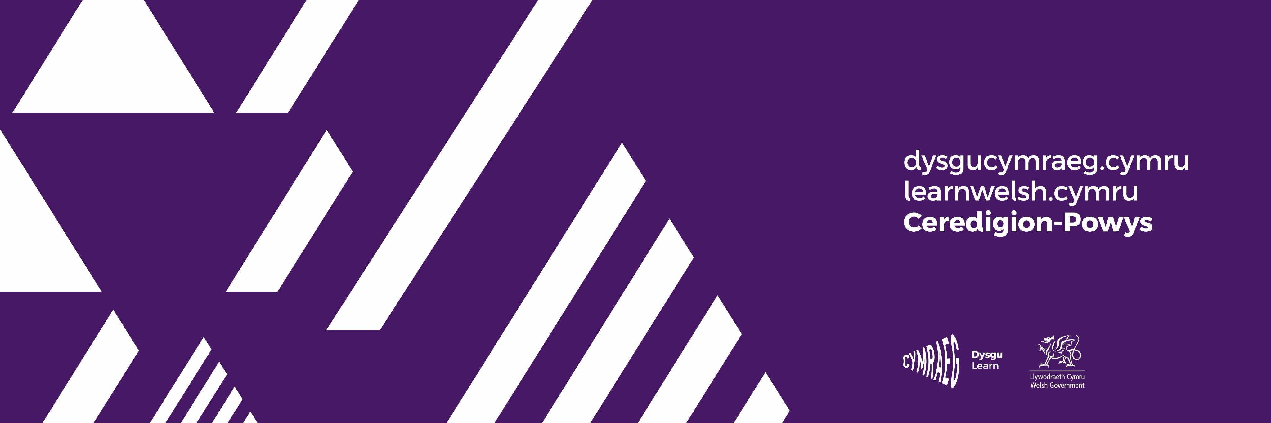 Dysgu Cymraeg Ceredigion Powys banner