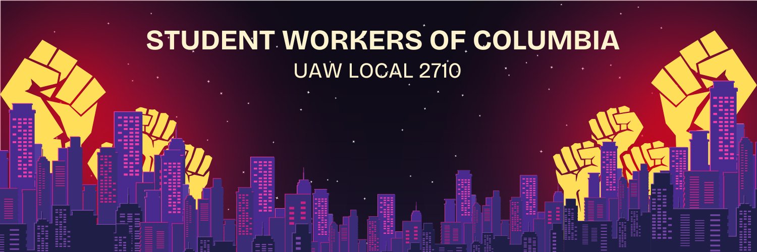 Student Workers of Columbia's banner