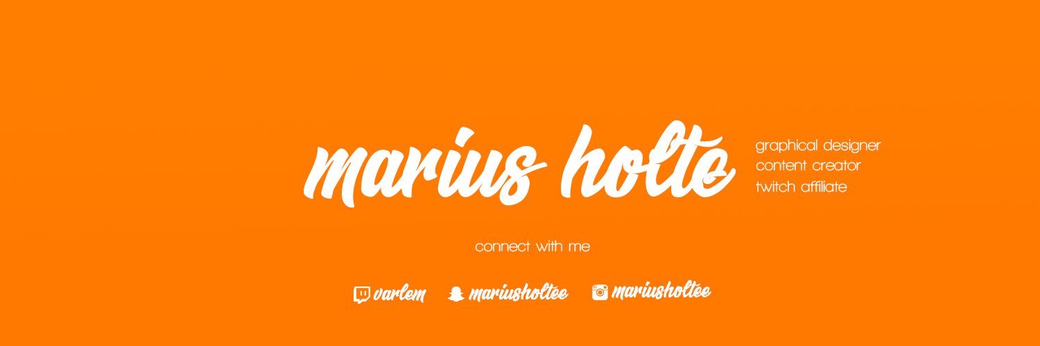 New account: @mariusholtee banner