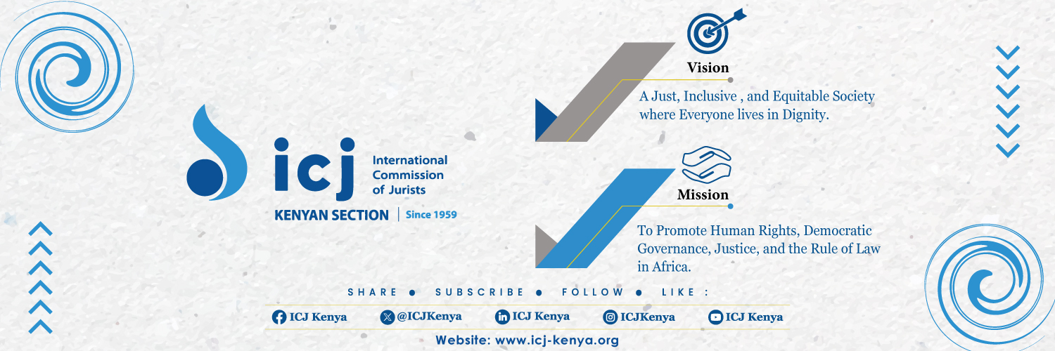 ICJ Kenya's banner