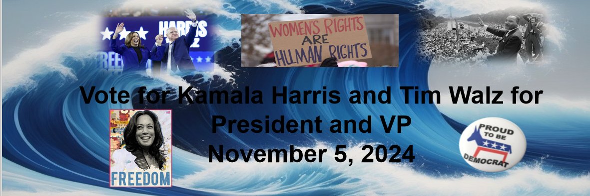 Vote For Kamala Harris banner